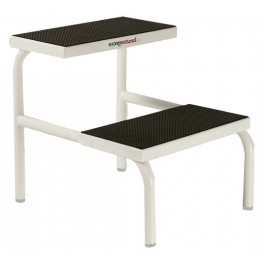 Marchepied 2 hauteurs en métal blanc Marchepied 2 hauteurs en métal blanc
