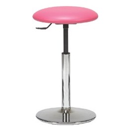 Tabouret sur socle chrome